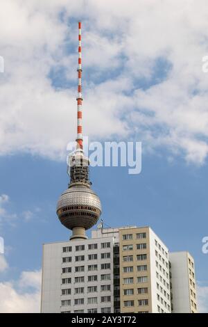 Berlin, Deutschland. September 2018. Blick auf den Berliner Fernsehturm. Kredit: Stephan Schulz / dpa-Zentralbild / ZB / dpa / Alamy Live News Stockfoto