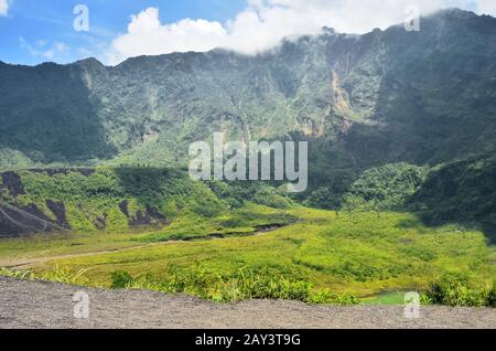 Blick auf die Berge in Westjava Stockfoto