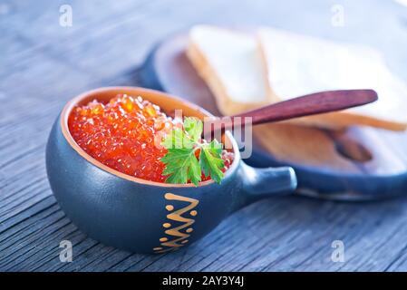 Lachs-Kaviar Stockfoto