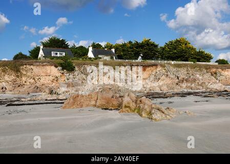 Plage de Kersidan bei Pointe de Trevignon, Tregunc, Finistere, Bretagne, Frankreich, Europa Stockfoto