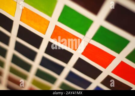 abstrakte Aquarell Hintergrund Quadrate Stockfoto