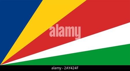Flagge der Seychellen Stockfoto