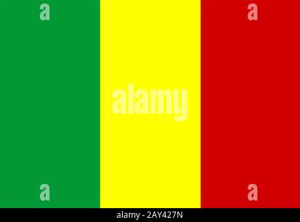 Flagge von Mali Stockfoto