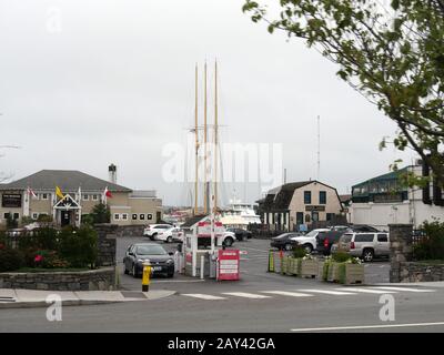 Newport, Rhode Island-September 2017: Straßenansicht der Wharf in Newport. Stockfoto