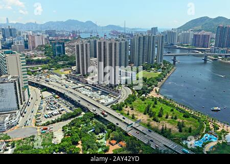 Tsuen Wan, Hong Kong Stockfoto