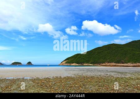 Sai Wan Strand in Hong Kong Stockfoto