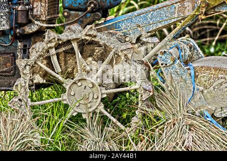alte verlassene Traktor Stockfoto
