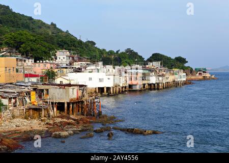 Dorf von Lei Yue Mun, Hong Kong Stockfoto