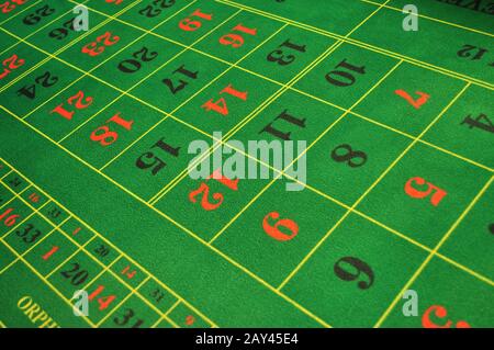 Roulette-layout Stockfoto