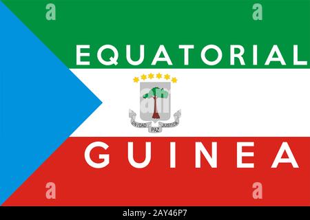 Flagge Äquatorialguinea Stockfoto