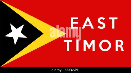 Flagge von Osttimor Stockfoto