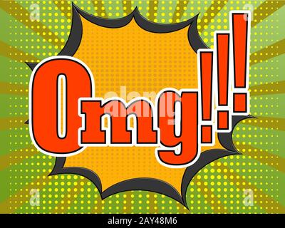 OMG-Comic-Sprechblase Stockfoto