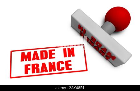 In Frankreich Stempel gemacht Stockfoto