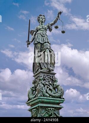 Statue der Dame Justice. Stockfoto