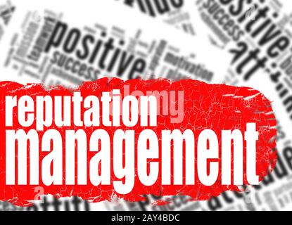 Word Cloud Reputation Management Stockfoto