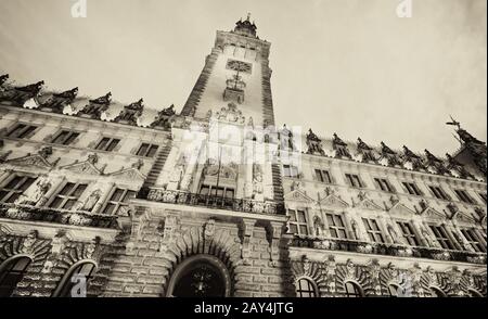 Altes Rathaus am Rathausmarkt in Hamburg. Hamburg, Deutschland. Stockfoto