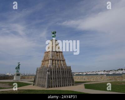 Newport, Rhode Island-September 2017: The Rochambeau Statue and Memorial ist ein Denkmal für den französischen Adligen und General Jean-Baptiste Donatien de Vimeur Stockfoto