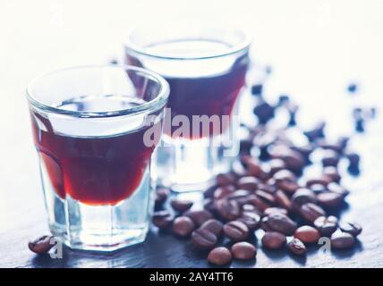 Kaffeelikor Stockfoto