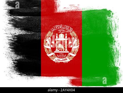 Flagge von Afghanistan Stockfoto