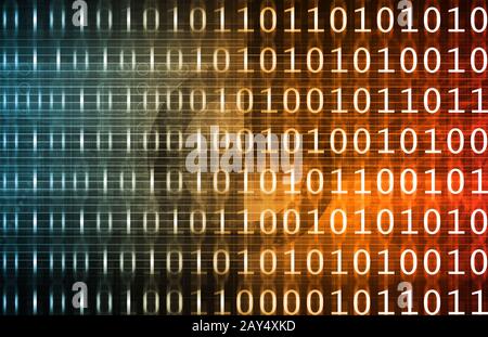 Binäre Technologie Stream Stockfoto