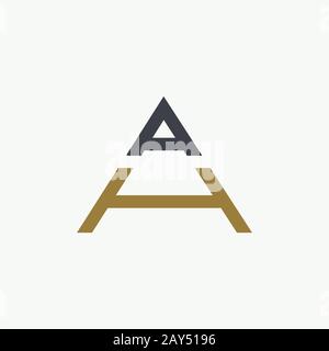 Vorlage für das Design des Anfangsbuchstabens ah oder ha-Logos Stock Vektor