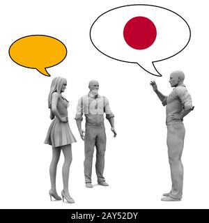 Japanisch lernen Stockfoto