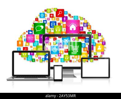 Cloud-computing-Konzept Stockfoto