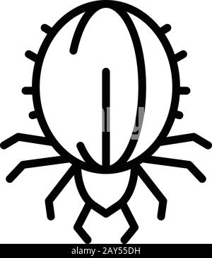 Mit dem Symbol "Mite", "Outline Style" Stock Vektor