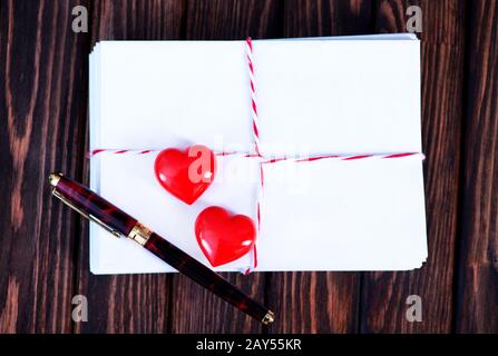 Leere copyspace valentine Karte Stockfoto