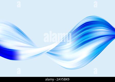 Modernes, farbenfrohes flow Poster. Wave flüssige Form in blauer Farbe Hintergrund. Art Design für Ihr Projekt. Vector Illustration EPS 10. Stock Vektor
