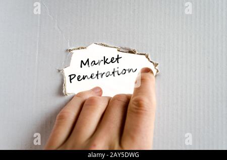 Marktdurchdringung text Konzept Stockfoto