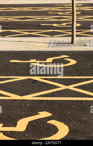 Behinderten Parkplatz Stockfoto