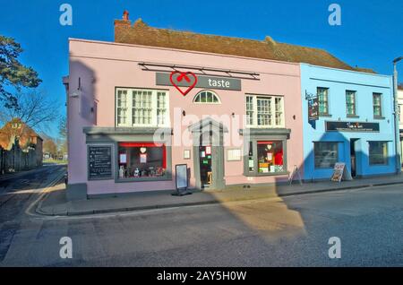 Neues Romney Village Taste Restaurant und Fisch & Span Tate In Kent Stockfoto