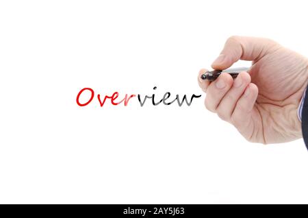 Die menschliche Hand schreiben Übersicht Stockfoto