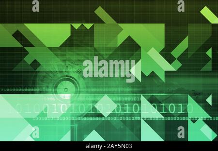 Binäre Technologie Stream Stockfoto