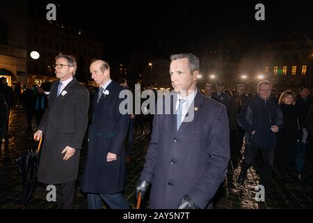 Edward Herzog von Kent bei der Gedenkfeier zum 75. Jahre der Zerstöung Dresden im Zweiten Weltkrieg / 130220 Stockfoto