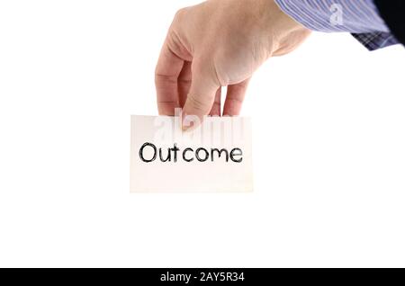 Ergebnis text Konzept Stockfoto