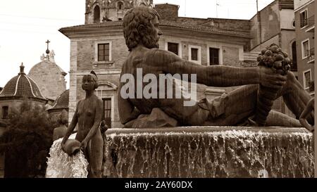 Fuente Del Turia Sculpture - Vanecia, Spanien Stockfoto