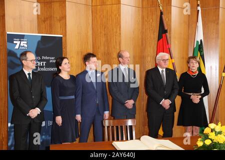 Sebastian Wood, Annett Hofmann, Michael Kretschmer, Edward Herzog von Kent, Frank-Walter Steinmeier, Elke Büdenbender, Dirk Hilbert, Su Yeon Hilbert B. Stockfoto