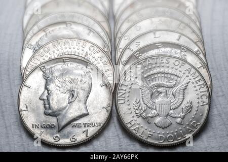 Kennedy 40 % Silberne Halb-Dollars Stockfoto