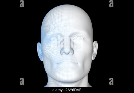 Technik zur Gesichtserkennung Stockfoto