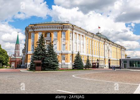 Moskau, Russland - 9. Juli 2019: Senatspalast im Moskauer Kreml. Russische Präsidialverwaltung Stockfoto