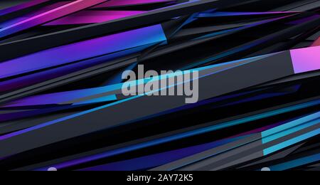 Abstrakte 3D gerenderte Illustration, modernes Hintergrunddesign Stockfoto