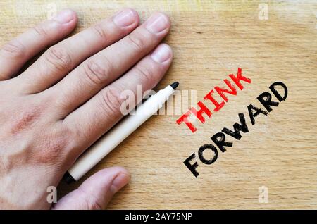 Think forward text Konzept Stockfoto