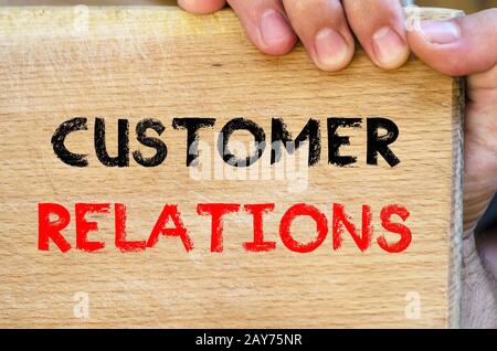 Customer Relations text Konzept Stockfoto