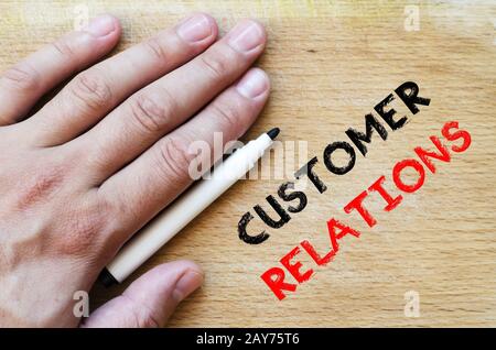 Customer Relations text Konzept Stockfoto