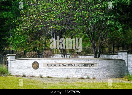 Georgia National Cemetery Stockfoto