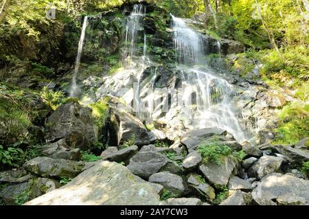 Unterer Teil am Zweribacher Wasserfall im Simonswald Schwarzwald Deutschland Stockfoto