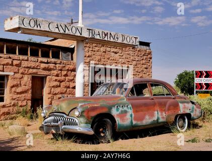 1949 Buick Super, Cow Canyon Trading Post, Bluff, Utah Stockfoto