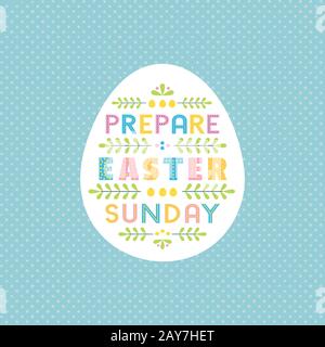 Happy Easter Fancy Hand gezeichnet flache Farbe Vektor Stock Vektor